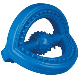 TRIXIE NATUURRUBBER TREKSPEELTJE MET GRIP BLAUW