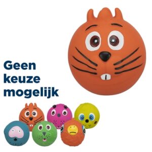 TRIXIE LATEX FACE BAL MET GELUID ASSORTI