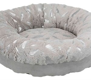 TRIXIE MAND FEATHER ROND ZILVER / GRIJS