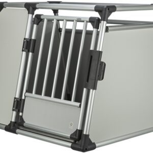 TRIXIE VERVOERSBOX ALUMINIUM ZILVER / LICHTGRIJS