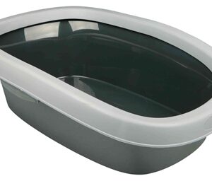 TRIXIE KATTENBAK CARLO MET RAND DONKERGRIJS / LICHTGRIJS