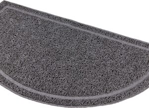TRIXIE SCHOONLOOPMAT VOOR KATTENBAKKEN HALFROND PVC ANTRACIET