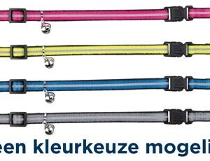 TRIXIE KATTENHALSBAND MET 2 SLUITINGEN REFLECTEREND  ASSORTI