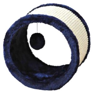 TRIXIE SPEELROL SISAL / PLUCHE BLAUW / NATUUR