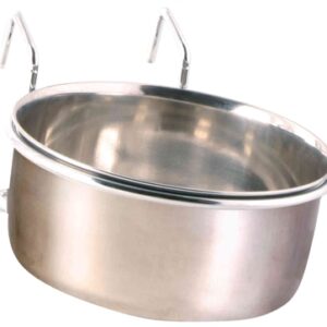 TRIXIE VOERBAK MET HOUDER OM OP TE HANGEN RVS