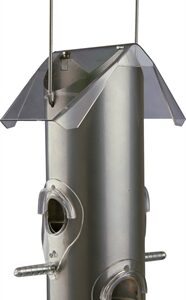 TRIXIE VOERDISPENSER METAAL / KUNSTSTOF ZILVER