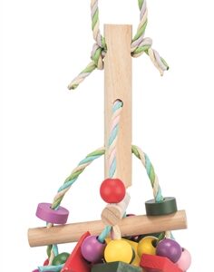 TRIXIE SPEELGOED MET PAPIEREN BANDJES HOUT MEERKLEURIG