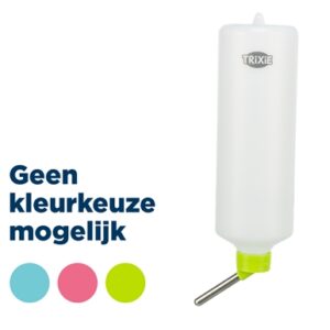 TRIXIE DRINKFLES KUNSTSTOF MET DRAADBEUGEL ASSORTI