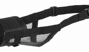 TRIXIE MUILKORF POLYESTER MET GAAS INZET ZWART