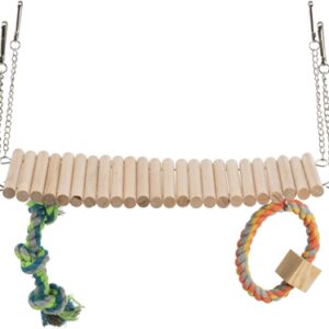 TRIXIE HANGBRUG HOUT MET FLOS SPEELGOED