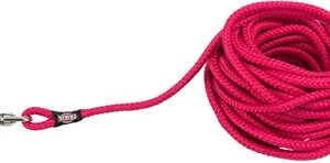 TRIXIE HONDENRIEM SLEEPLIJN ROND MET TRIGGER SNAP HAAK FUCHSIA ROZE
