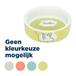 TRIXIE VOERBAK / WATERBAK KERAMIEK STRIP HAMSTER ASSORTI