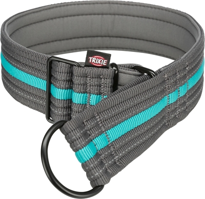 TRIXIE HALSBAND HOND FUSION HALF-SLIP GRAFIET GRIJS / OCEAAN BLAUW