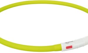 TRIXIE LICHTGEVENDE HALSBAND HOND USB SILICONEN OPLAADBAAR GROEN