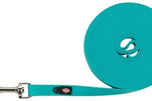TRIXIE HONDENRIEM EASY LIFE SLEEPLIJN OCEAAN BLAUW / TURQUOISE