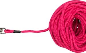 TRIXIE HONDENRIEM SLEEPLIJN ROND MET TRIGGER SNAP HAAK FUCHSIA ROZE