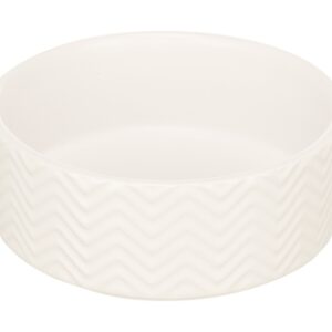 TRIXIE VOERBAK / DRINKBAK WAVE KERAMIEK WIT