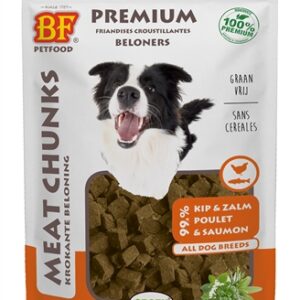 BF PETFOOD MEAT CHUNKS KIP EN ZALM