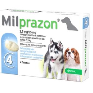 KRKA MILPRAZON ONTWORMINGSTABLETTEN HOND