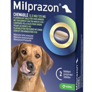 KRKA MILPRAZON KAUWTABLETTEN ONTWORMINGSTABLETTEN HOND