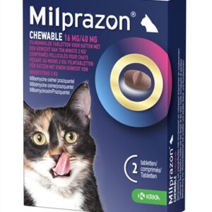 KRKA MILPRAZON KAUWTABLETTEN ONTWORMINGSTABLETTEN KAT
