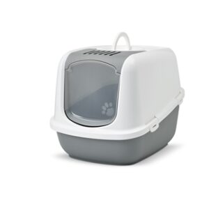 SAVIC KATTENBAK NESTOR JUMBO KOUDGRIJS / WIT