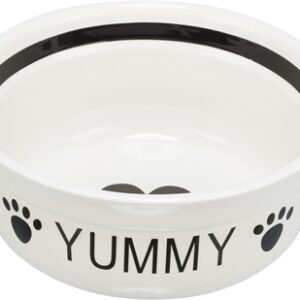 TRIXIE VOERBAK DRINKBAK KERAMIEK WIT / ZWART