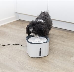 TRIXIE DRINKFONTEIN FLOWER KUNSTSTOF WIT / GRIJS