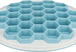 TRIXIE SLOWFEEDING PLAATHIVE KUNSTSTOF / TPR / TPE GRIJS / BLAUW