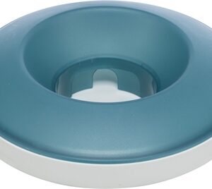 TRIXIE SLOWFEEDING ROCKING BOWL KUNSTSTOF / TPR GRIJS / BLAUW