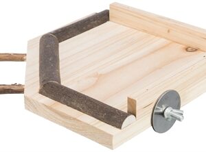TRIXIE LANDINGSPLAATS MET ZITSTOKKEN HOUT NATUREL