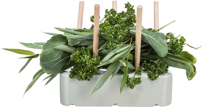 TRIXIE VOEDERRUIF KERAMIEK / HOUT GRIJS