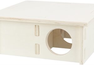 TRIXIE KNAAGDIERHUIS 4 KAMERS ONBEHANDELD HOUT NATUREL