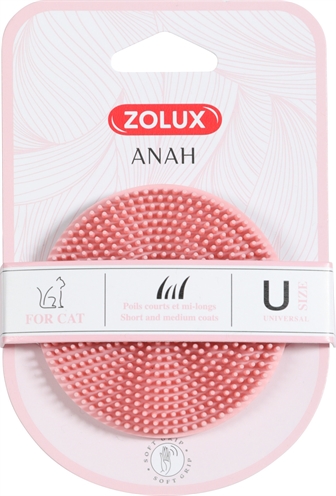 ZOLUX ANAH BORSTEL ROND RUBBER ROZE