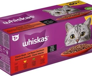 WHISKAS MULTIPACK POUCH ADULT CLASSIC SELECTIE VLEES IN SAUS