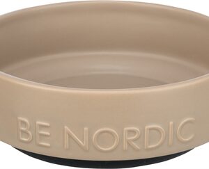 TRIXIE BE NORDIC VOERBAK HOND KERAMIEK / RUBBER TAUPE