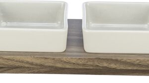 TRIXIE VOERBAK HOND SET CITYSTYLE KERAMIEK GRIJS / BRUIN