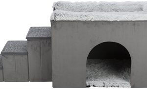 TRIXIE HONDENMAND HUIS HARVEY MET TRAP GRIJS / WIT