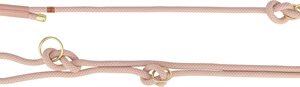 TRIXIE SOFT ROPE HONDENRIEM VERSTELBAAR ROZE / LICHT ROZE