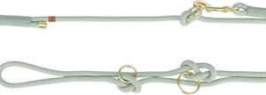 TRIXIE SOFT ROPE HONDENRIEM VERSTELBAAR SALIEGROEN / MINT