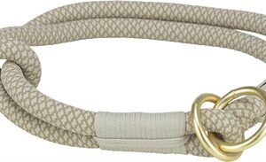 TRIXIE HALSBAND HOND SOFT HALF-SLIP GRIJS / LICHTGRIJS