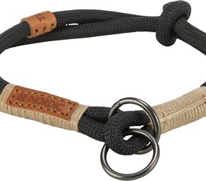 TRIXIE BE NORDIC HALSBAND HOND HALF-SLIP ZWART / ZAND