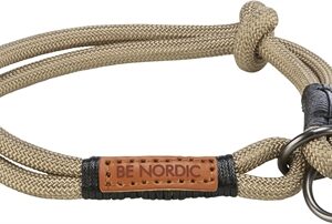 TRIXIE BE NORDIC HALSBAND HOND HALF-SLIP ZAND / ZWART