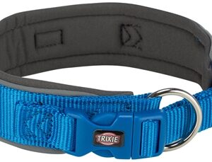 TRIXIE PREMIUM HALSBAND HOND EXTRA BREED ROYAL BLAUW / GRAFIET GRIJS