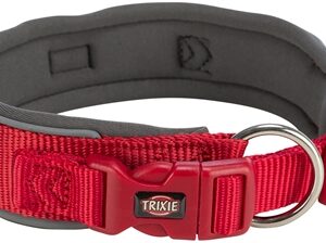 TRIXIE PREMIUM HALSBAND HOND EXTRA BREED ROOD / GRAFIET GRIJS