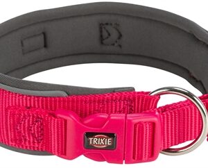 TRIXIE PREMIUM HALSBAND HOND EXTRA BREED FUCHSIA / GRAFIET GRIJS