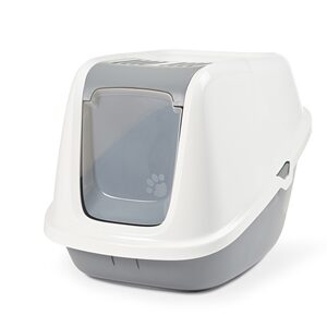 SAVIC KATTENBAK NESTOR GIANT WIT / LICHTGRIJS