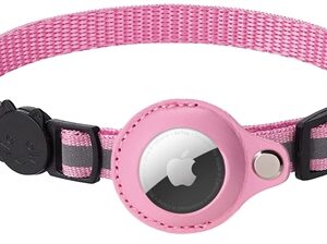 CROCI HALSBAND KAT MET TAG HOUDER ROZE