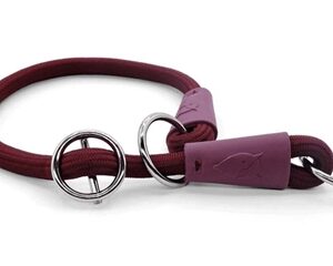 MORSO HALF SLIP HALSBAND HOND SOFT ROPE GERECYCLED PLUM PAARS
