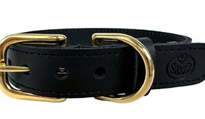 SAZZZ HALSBAND HOND BRAVEHEART CLASSIC LEER ZWART